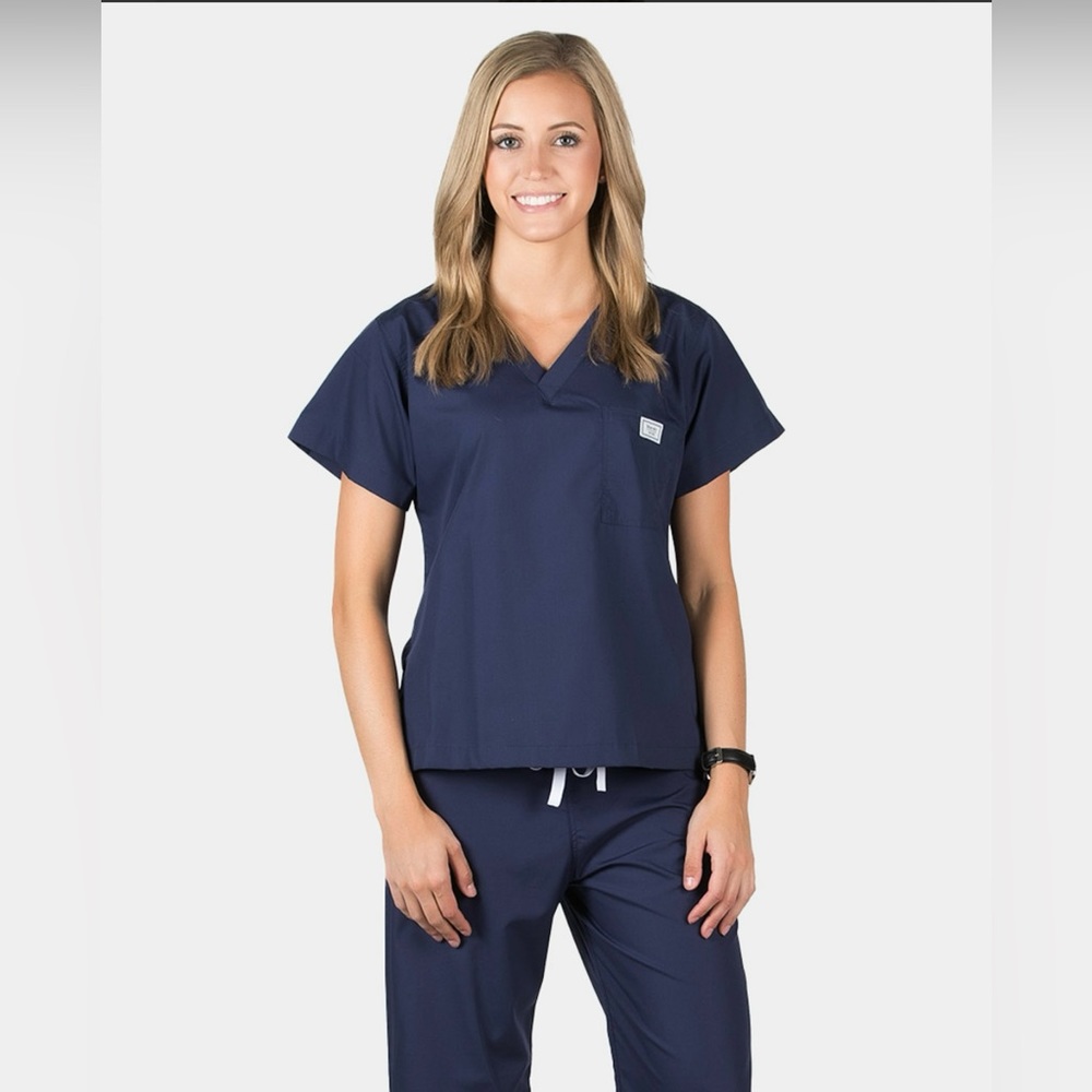 Blue sky scrub set navy
